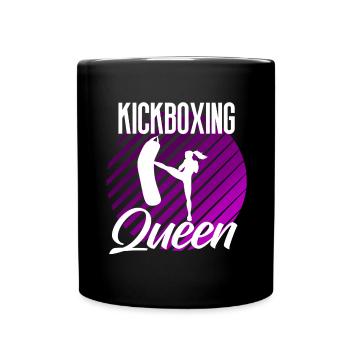 Kickboxing Queen Frauen Kickboxen - Tasse einfarbig - Schwarz - Vorne