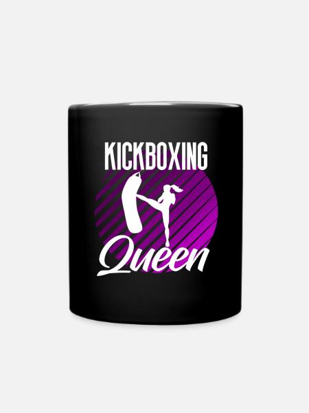 Kickboxing Queen Women Kickboxing - Full Colour Mug - black