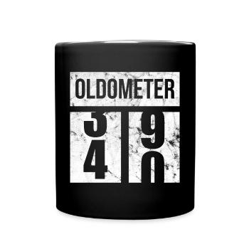 40 Oldometer 40. Geburtstagsgeschenkidee - Tasse einfarbig - Schwarz - Vorne