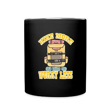 Rucksack - Tasse einfarbig - Schwarz - Vorne