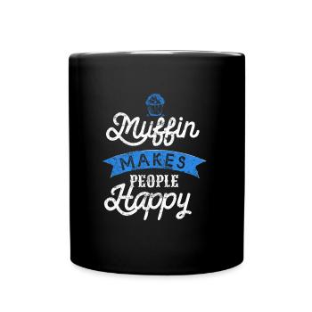 Muffin saying Funny - Full Colour Mug - black - Front