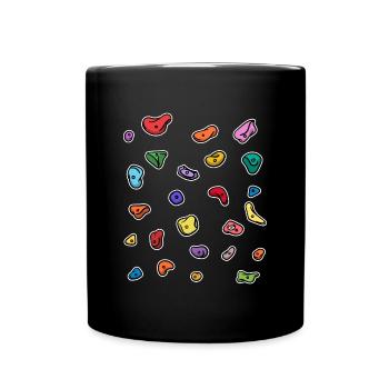 Climbing climbing wall Boulder Free climbing - Full Colour Mug - black - Front