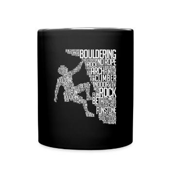 Boulder Escalade Alpinisme Paroi rocheuse Alpiniste - Mug uni - noir - Devant