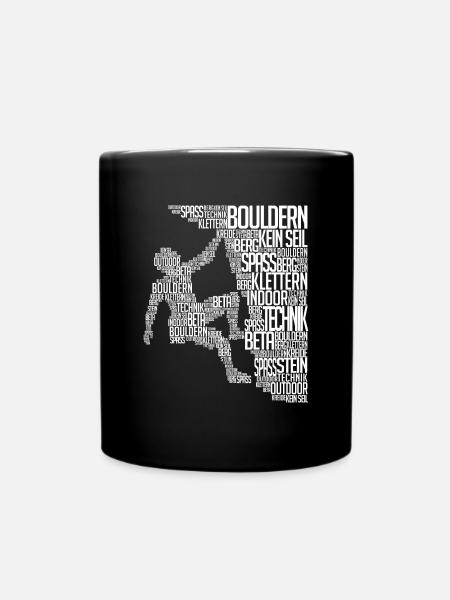 Alpiniste Boulder Escalader Paroi rocheuse - Mug uni - noir
