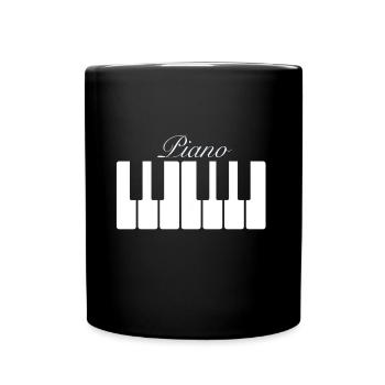 Piano piano musique classique - Mug uni - noir - Devant