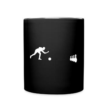 Bowling skittles bowling ball - Full Colour Mug - black - Front