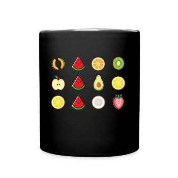 Summer fruits melons jackpot summer gift idea - Full Colour Mug - black - Front
