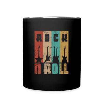 ROCK N ROLL Guitares Rock Rocker Musique - Mug uni - noir - Devant