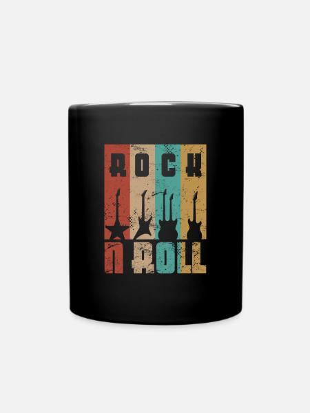ROCK N ROLL Guitares Rock Rocker Musique - Mug uni - noir