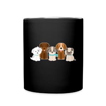 Dog dogs family pet - Full Colour Mug - black - Front