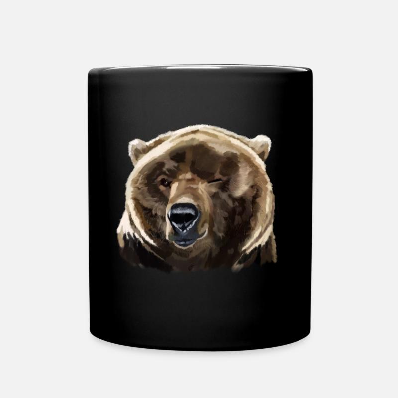 Bär - Tasse einfarbig - Schwarz
