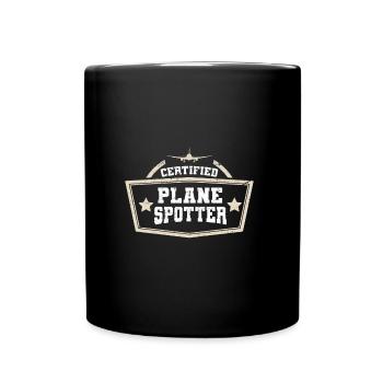 Planespotter Planespotting - Flugzeug Fotograph - Tasse einfarbig - Schwarz - Vorne