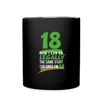 18ème anniversaire Dix-huit ans Printemps - Mug uni - noir - Devant