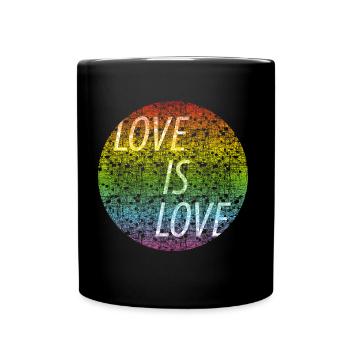 Love is love - Tasse einfarbig - Schwarz - Vorne