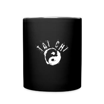 Tai Chi - Tai-Chi - Taichi Chinesische Meditation - Tasse einfarbig - Schwarz - Vorne