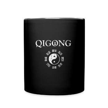 Qigong Chigong - Ying Yang Chinesische Meditation - Tasse einfarbig - Schwarz - Vorne