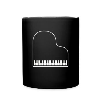 Piano Piano Grand Piano Instrument Music - Full Colour Mug - black - Front