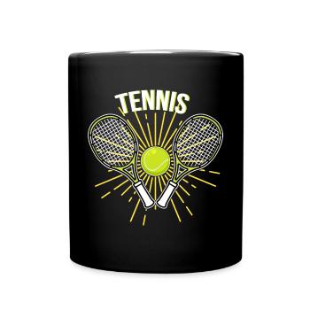 Tennis tennis raquette de tennis - Mug uni - noir - Devant