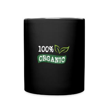 Go 100% bio & bio végétalien végétarien végétalien - Mug uni - noir - Devant