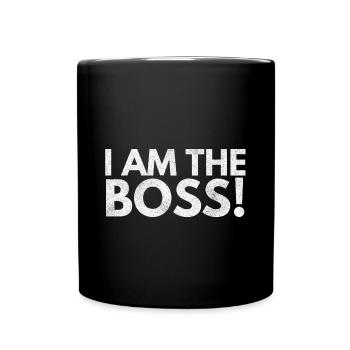 Je suis le patron Funny Sayings Mom Dad Gift - Mug uni - noir - Devant