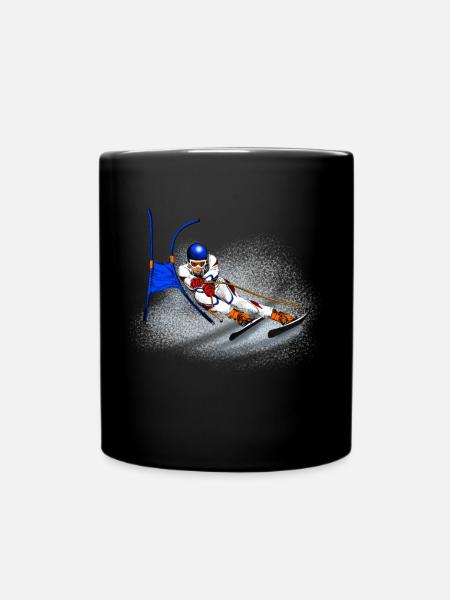Ski - Tasse einfarbig - Schwarz