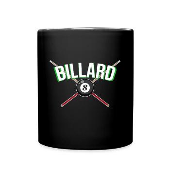 Boule de billard Billard Koe - Mug uni - noir - Devant