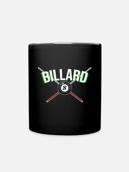 Billard Koe Billardkugel - Tasse einfarbig - Schwarz
