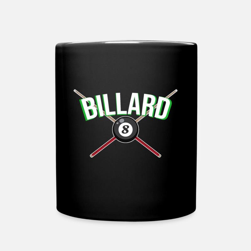 Billard Koe Billardkugel - Tasse einfarbig - Schwarz