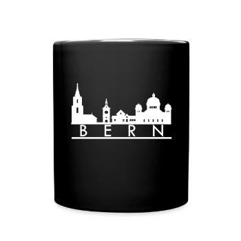 BERN Stadt Skyline Geschenk - Tasse einfarbig - Schwarz - Vorne