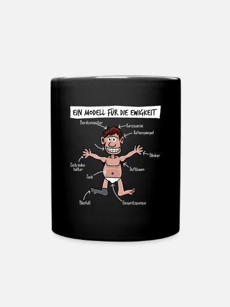 Alter Mann Uralt Lustig Humor Geburtstag Spruch - Tasse einfarbig - Schwarz