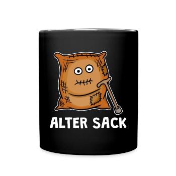 Alter Alt Werden Uralt Geburtstag Lustig Humorvoll - Tasse einfarbig - Schwarz - Vorne