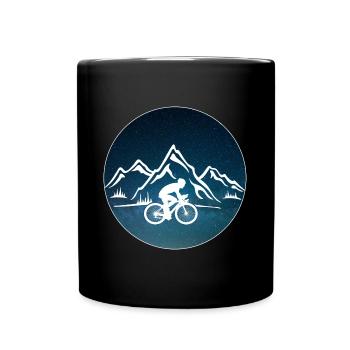 Bicycle cycling mountains - Full Colour Mug - black - Front