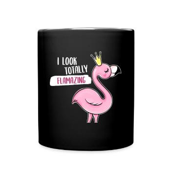 Flamingo Flamazing humour drôle et cool - Mug uni - noir - Devant