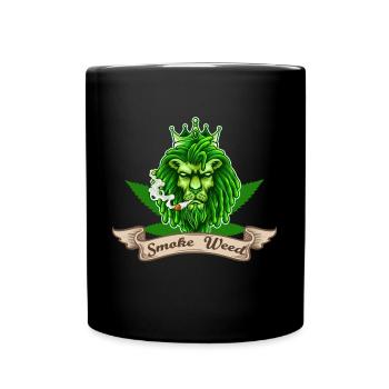 Weed marijuana weed smoking - Full Colour Mug - black - Front