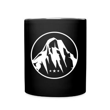 mountains mountains icon circle - Full Colour Mug - black - Front