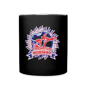 Voyage de pêche en Norvège en Norvège - Mug uni - noir - Devant