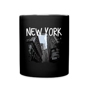 New York - Tasse einfarbig - Schwarz - Vorne