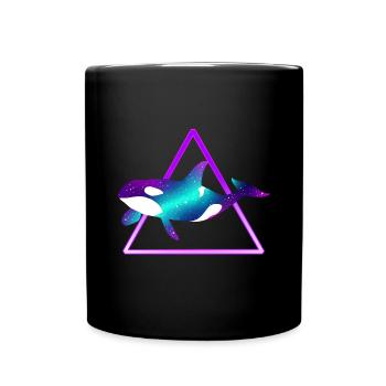 Orca baleine poisson - Mug uni - noir - Devant