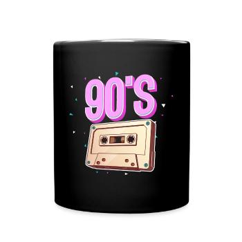 Cassette des années 90 - Mug uni - noir - Devant