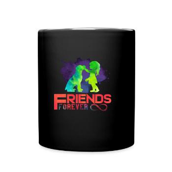 Dog friends forever childhood - Full Colour Mug - black - Front