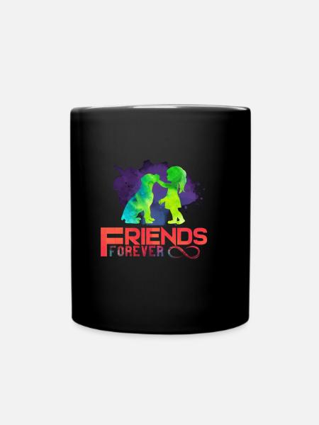 Chien amis pour toujours enfance - Mug uni - noir