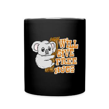 Koala - Tasse einfarbig - Schwarz - Vorne