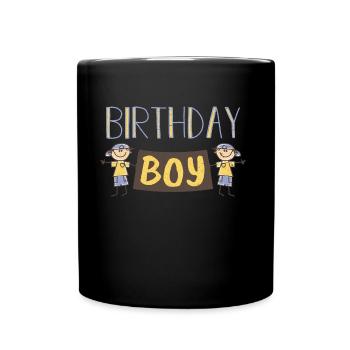 Birthday Boy Design - Tasse einfarbig - Schwarz - Vorne
