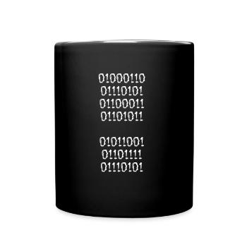 binary code - Full Colour Mug - black - Front