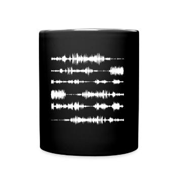Music bitrates - Full Colour Mug - black - Front
