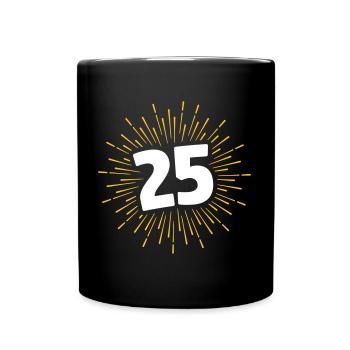 25 | BIRTHDAY SHIRT | FIREWORKS - Full Colour Mug - black - Front