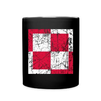 Fliegerabzeichen Polen air force roundel Poland - Full Colour Mug - black - Front