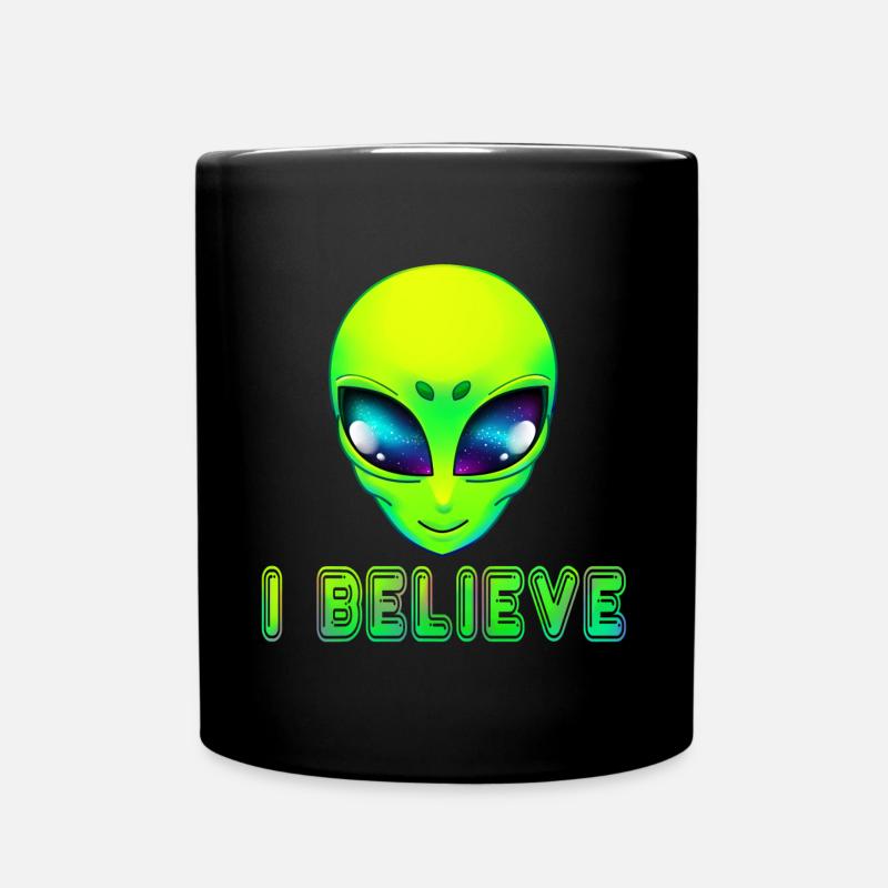 Alien Ausserirdische - Tasse einfarbig - Schwarz