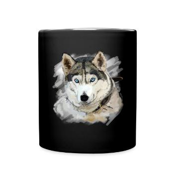 Husky - Full Colour Mug - black - Front