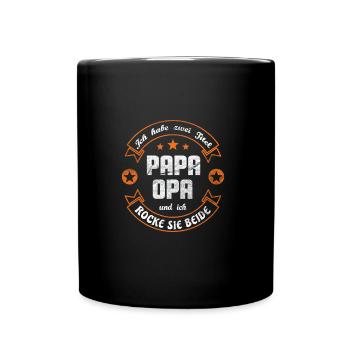 Papa Opa - Tasse einfarbig - Schwarz - Vorne